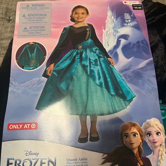 NWT Disney Frozen 2 Queen Anna Halloween Costume size 4-6x - Picture 2 of 3